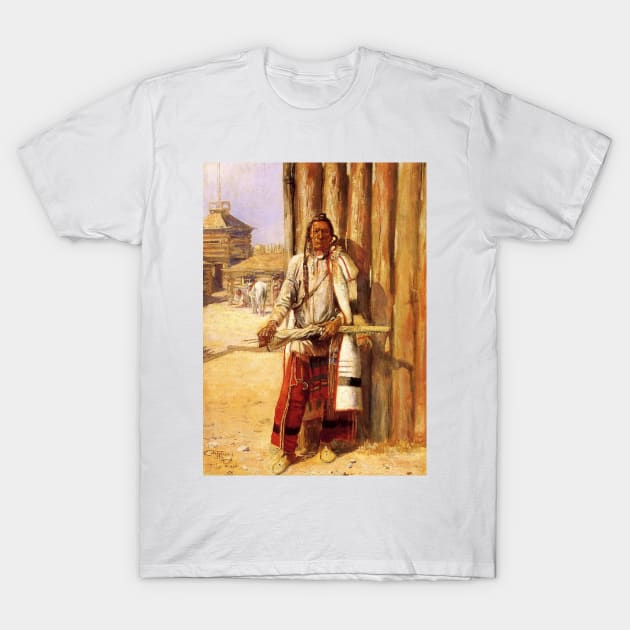 “Buffalo Coat” by Charles Russell T-Shirt by PatricianneK